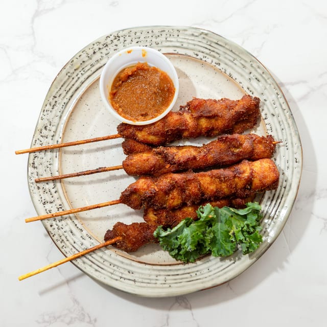 Chicken Satay / 沙爹鷄塊 (四塊).